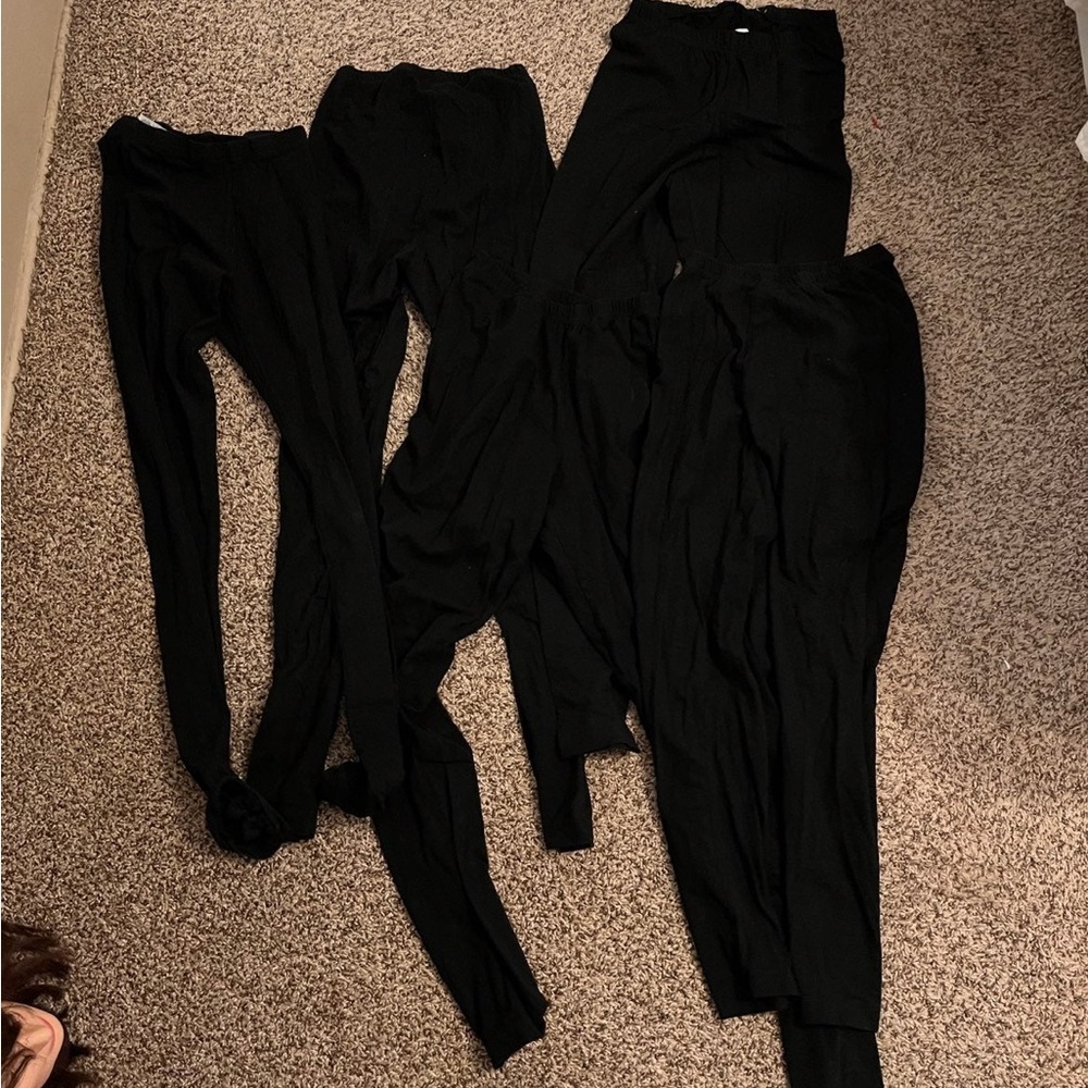 Old Navy Small Tall High Waisted Black Leggings (5 Pack)